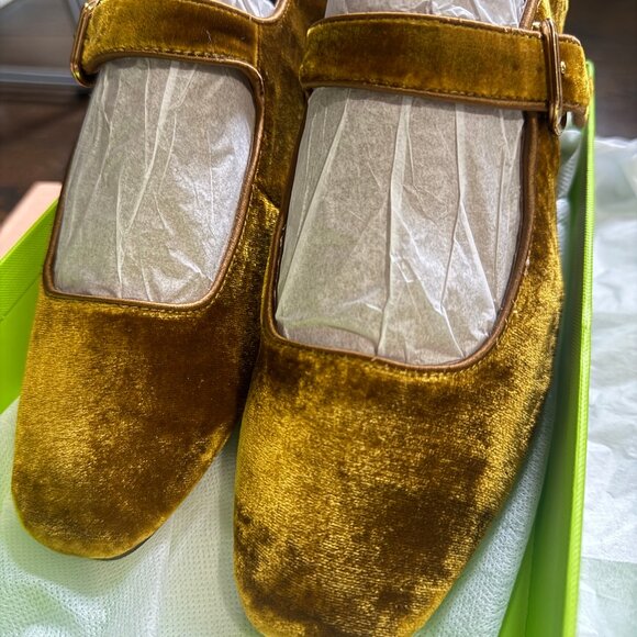 Sam Edelman Michaela Mary Jane in velvet yellow - Picture 9 of 12